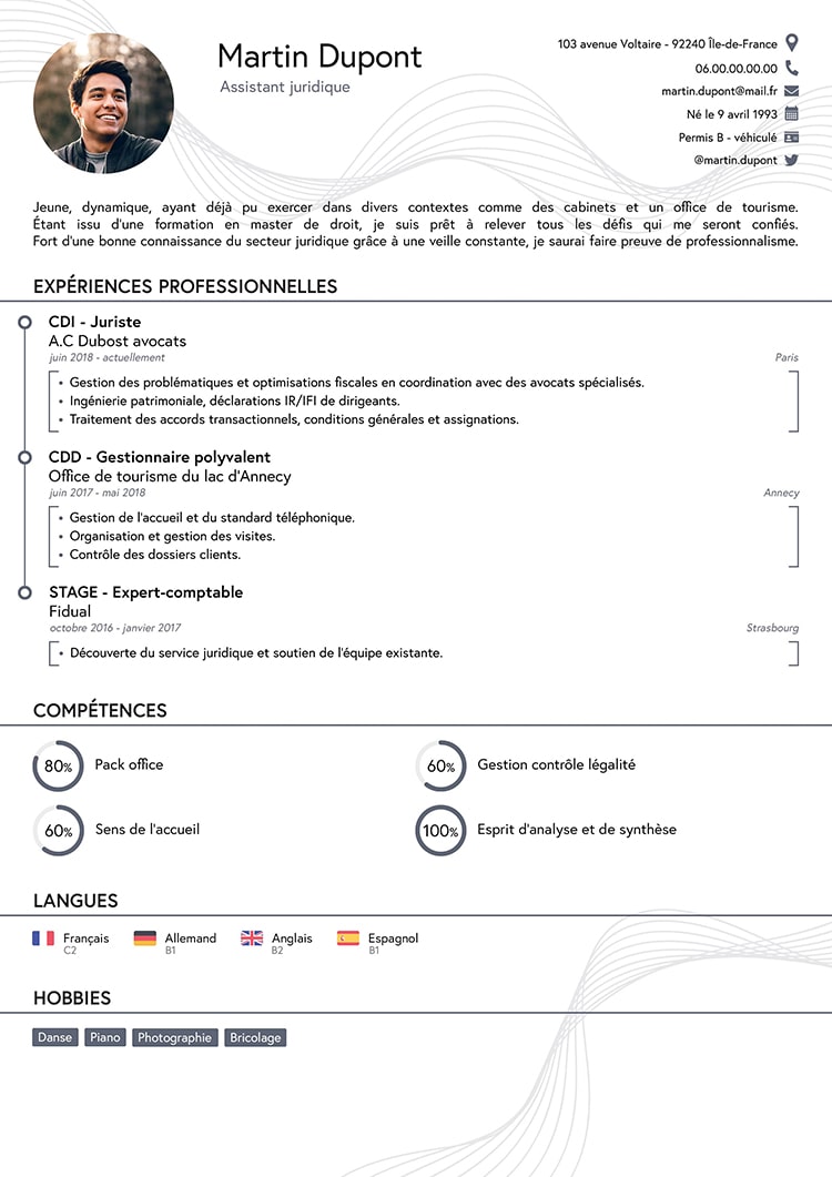 CV modèle Pro